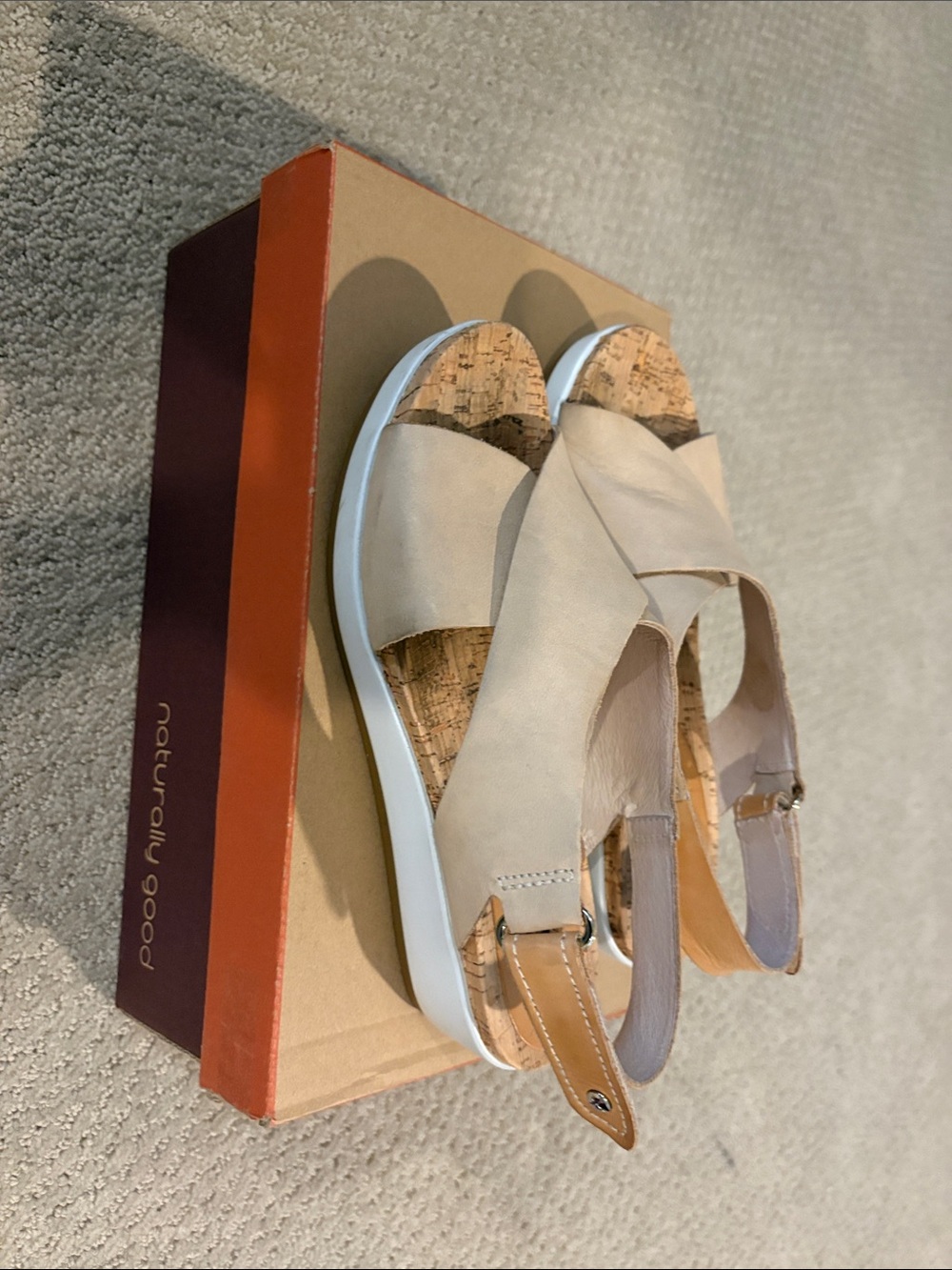 PIKOLINOS Beige Crisscross Cork Wedge Sandals - Picture 2 of 5